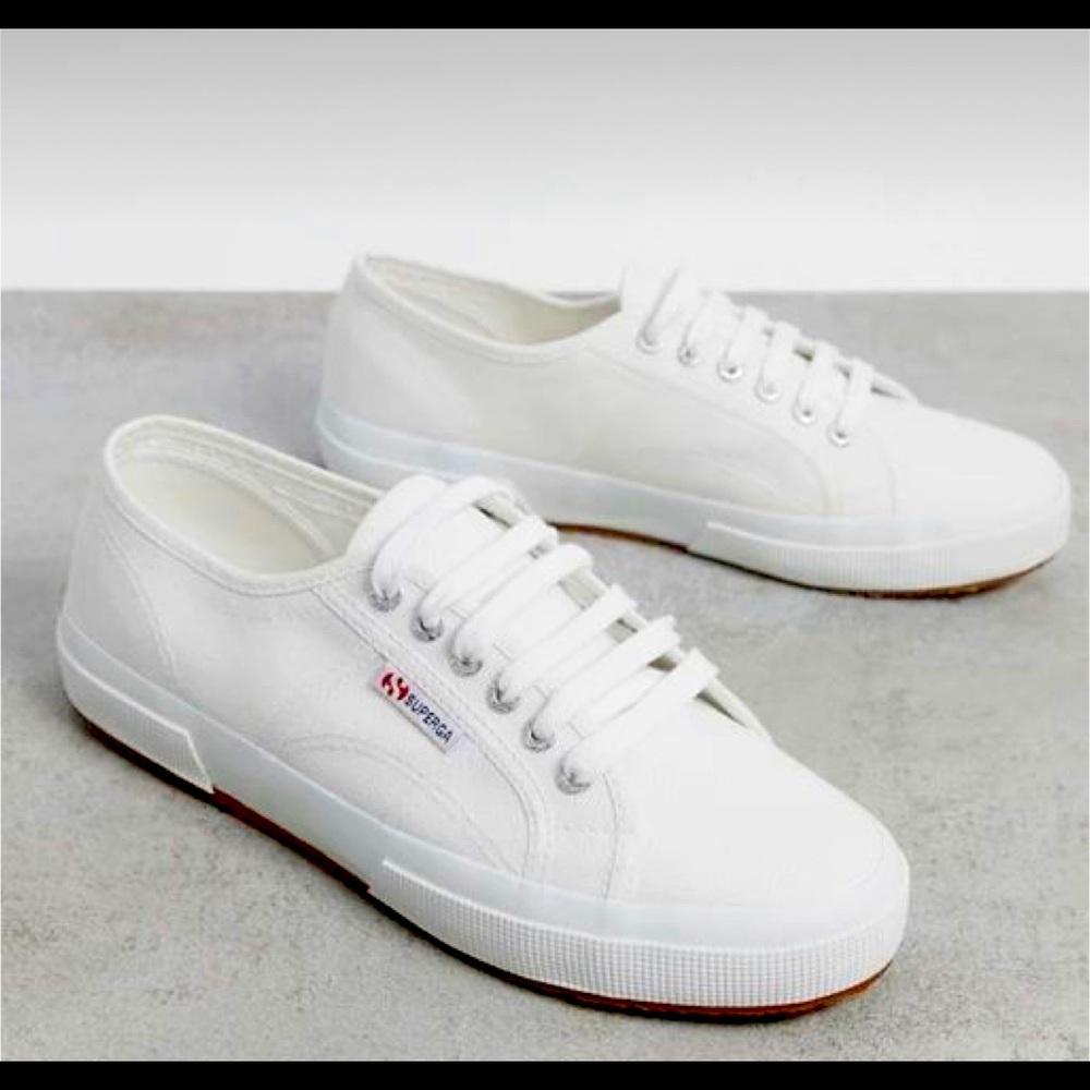 Superga white classic canvas women size 6.5